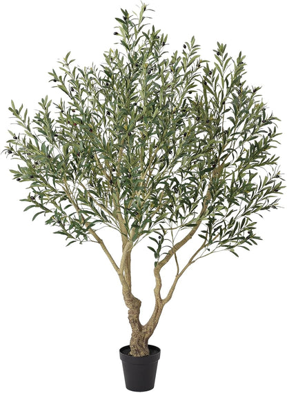 Verinatural Olive Tree Artificial Indoor 6ft - UV Resistant Large Fake Plants - Realistic Faux Olive Tree in Pot - Tall Artificial Plants Outdoor for Home, Patio, Living Room, Office Decor,VN138