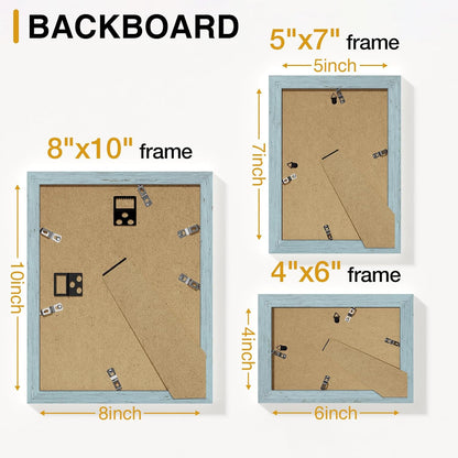 Vittanly 15 Pack Picture Frames Collage Wall Decor for Mounting or Tabletop Display, Gallery Frame Set for Family, Multi Sizes Including 3pcs 8x10, 6pcs 5x7, 6pcs 4x6, Black