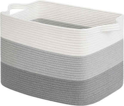 Goodpick Cube Storage Bins - Towel, Book, Cloth, Shoes, Closet Shelf Woven Baskets for Office, Baby Laundry, Toys, 13''x10''x9''