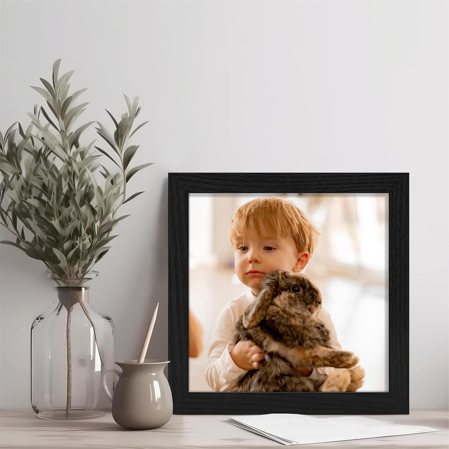 Vittanly 11x14 Picture Frame, Display Pictures 8x10 with Mat or 11x14 without Mat, Photo Frame for Wall Mounting, Black, 1 Pack - Colors A