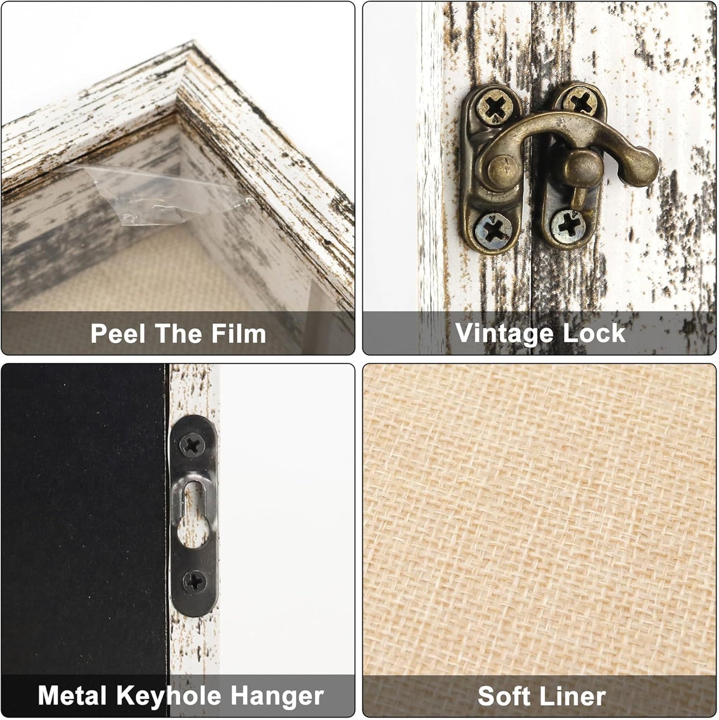 GraduatePro Shadow Box Frame 11x14 Display Case with Linen Back, Real Glass Window Door with Hinge, Picture Frame Wedding Bouquet Memorabilia Medals Photos Memory Box for Keepsakes, Carbonized Black
