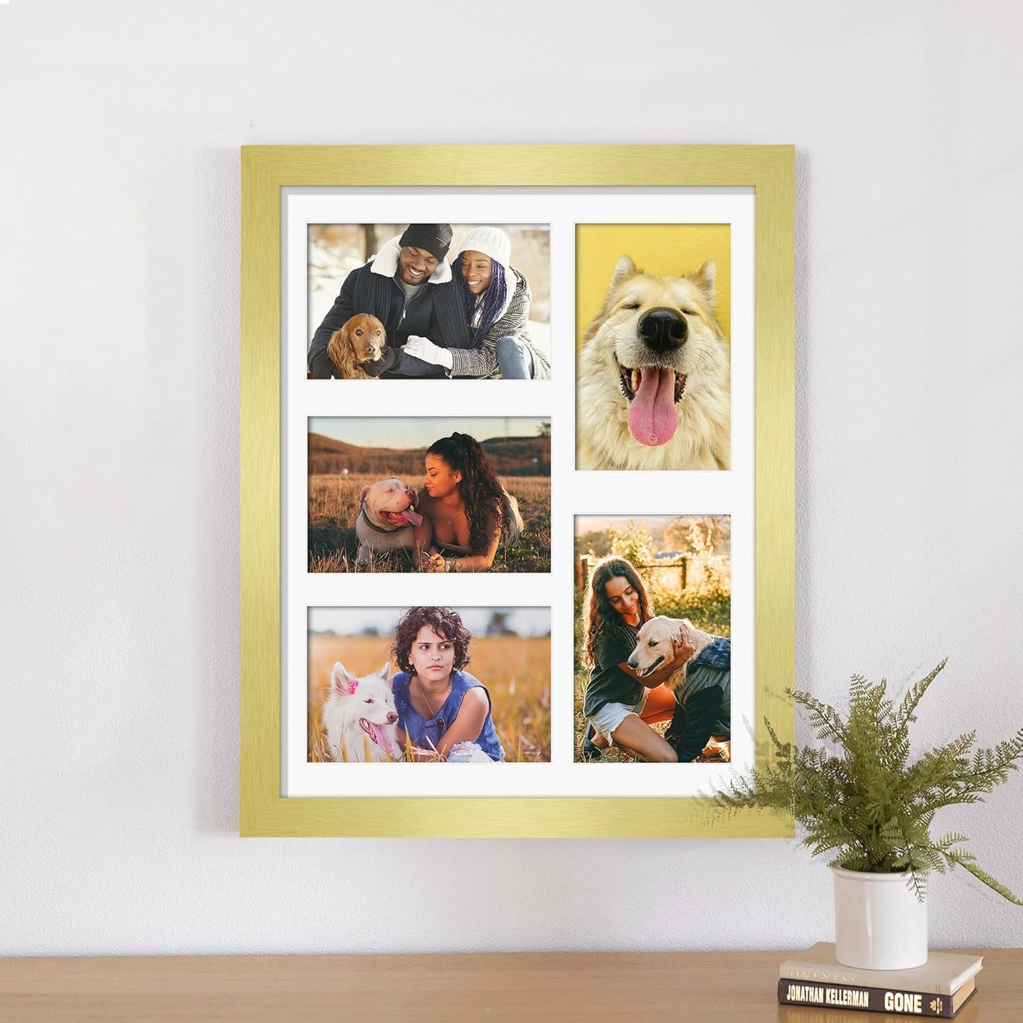 DUENPY 14x26 Collage Picture Frame 4x6 Collage Picture Frame Displays Twelve 4x6 inch Photos Available Horizontal Wall Mounting Display and Vertical Black - Colors A