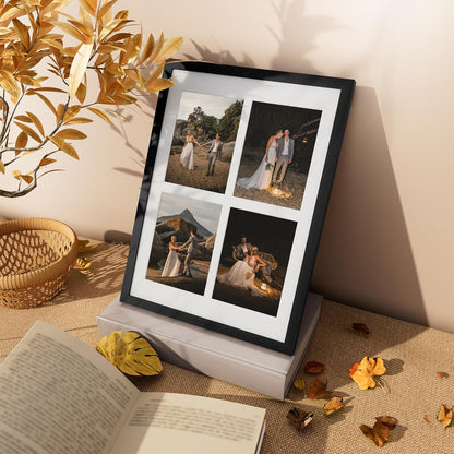 Vittanly 11x14 Collage Picture Frame, Displays 5Pcs 4x6 Pictures with Mat or 1Pcs 11x14 without Mat for Wall Mounting, Picture Frames Collage Wall Decor in Black, 1 Pack