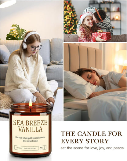 4 Pack Scented Candles Gifts for Women: 28oz Natural Soy Candles for Home Scented, Up to 200H Burning, Aromatherapy Candle Set, Jar Candle Gift Set for Spa Bath Meditation Birthday Valentine's Gifts