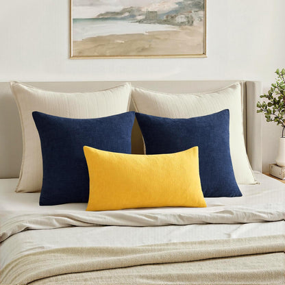 MIULEE Olive Green Couch Pillow Covers 18x18 Inch, Set of 2 Soft Chenille Decorative Square Throw Pillow Covers Farmhouse for Sofa Living Room Bed