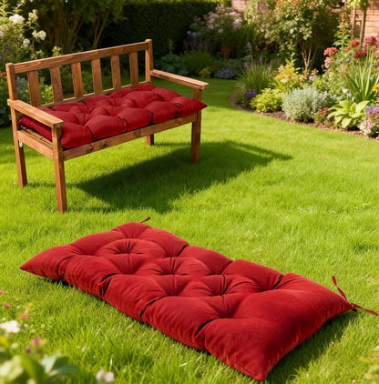 Waterproof & Sun-Resistant Outdoor Bench Cushion - Universal Fit for Patio Chairs, Swing Seats.Lounger Seat Cushions Outdoor Loveseat Bench Seat Pads (Navy,39.4 X 19.7 Inch)