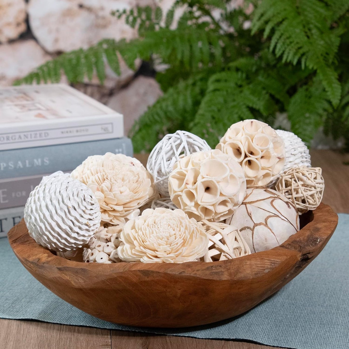 ANDALUCA Decorative Balls Bag Bowl Filler Home Decor (Beige)