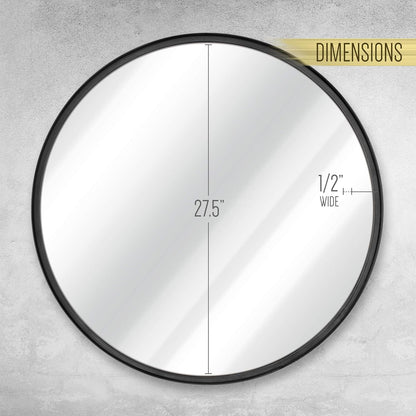 Gold Circle Wall Mirror 24 Inch Round Wall Mirror for Entryways, Washrooms, Living Rooms and More (Gold, 24")
