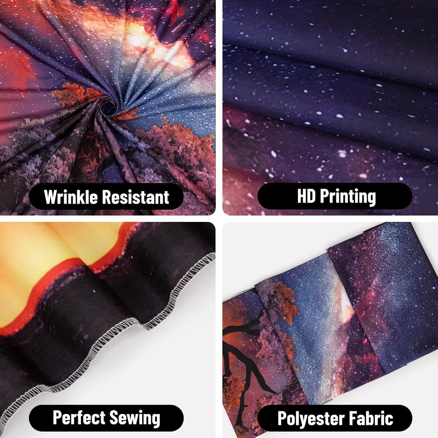 Apdidl Forest Galaxy Starry Tapestry for Bedroom Ceiling, Blue Space Night Starry Sky Moon Stars Tapestry Aesthetic, Tree Forest Milky Way Backdrop Wall Hanging for Dorm Living Room Decor (51" X 60")