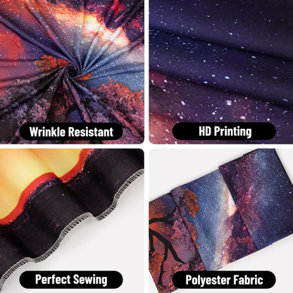 Apdidl Forest Galaxy Starry Tapestry for Bedroom Ceiling, Blue Space Night Starry Sky Moon Stars Tapestry Aesthetic, Tree Forest Milky Way Backdrop Wall Hanging for Dorm Living Room Decor (51" X 60")