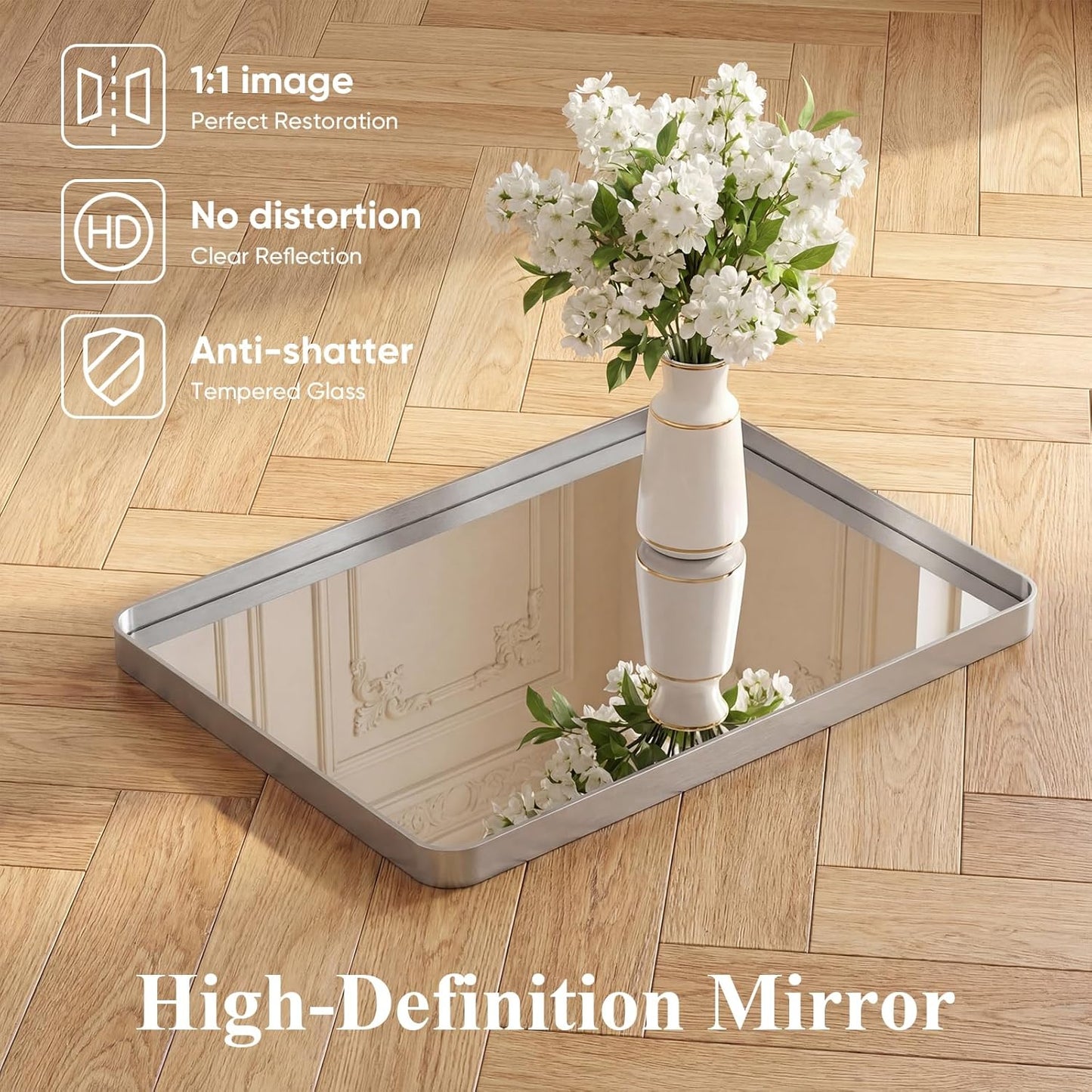 NEWBULIG Gold Round Wall Mirror 36 Inch, Bathroom Mirrors for Over Sink, Wall Decor for Bathroom, Entryway, Bedroom, Vanity