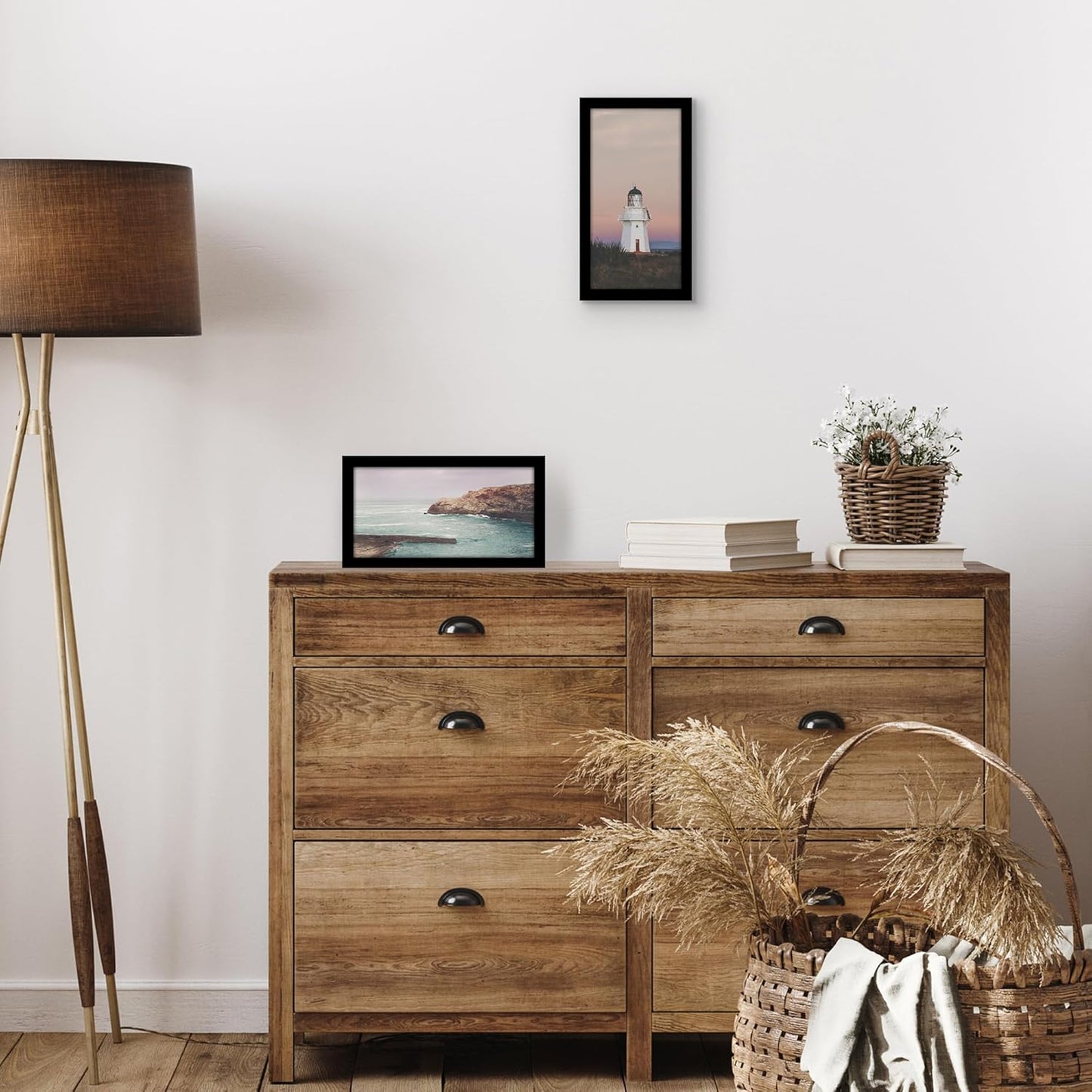 Americanflat 12x18 Poster Frame with Shatter-Resistant Glass - Signature Collection - Gallery-Style Frames Made of Engineered Wood - Photo Frame for Wall Display - Black - Colors B