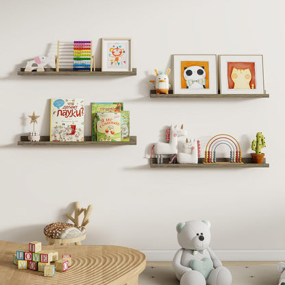Dreamland Picture Ledge Shelf for Wall, Floating Shelves Set of 2, 48 Inch Long Floating Shelves with Lip for Living Room, Bedroom, Bathroom, Kitchen, White