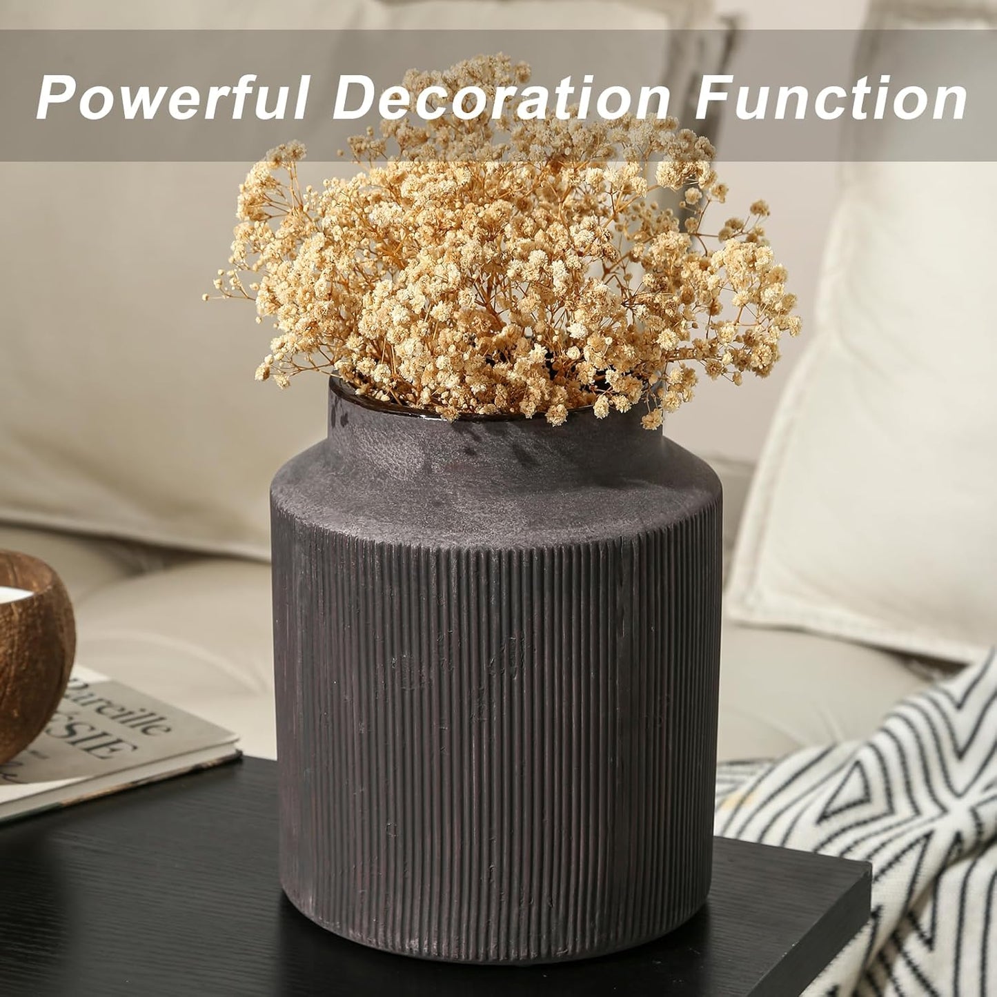 Rustic Vases for Home Decor. Ceramic Vase for Dining Table Decor. Terracotta Decorative Vase 6.1IN. ZSHLXM