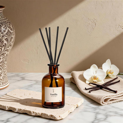 Reed Diffuser Set, 8.12 fl.oz Eucalyptus Scented Diffuser with Sticks, Up to 120 Days, Home Fragrance Reed Diffuser for Bathroom Shelf Decor & Room Freshener, 2 Pack