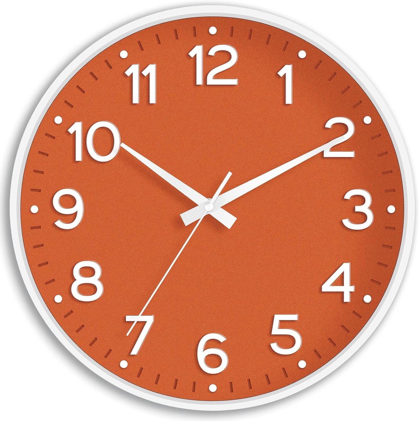 Roymnie Wall Clock Green, Silent Wall Clocks Battery Operated 8 Inch-Modern Non Ticking Analog Clock Decorative for Kitchen Office Bathroom Bedroom(Gold)