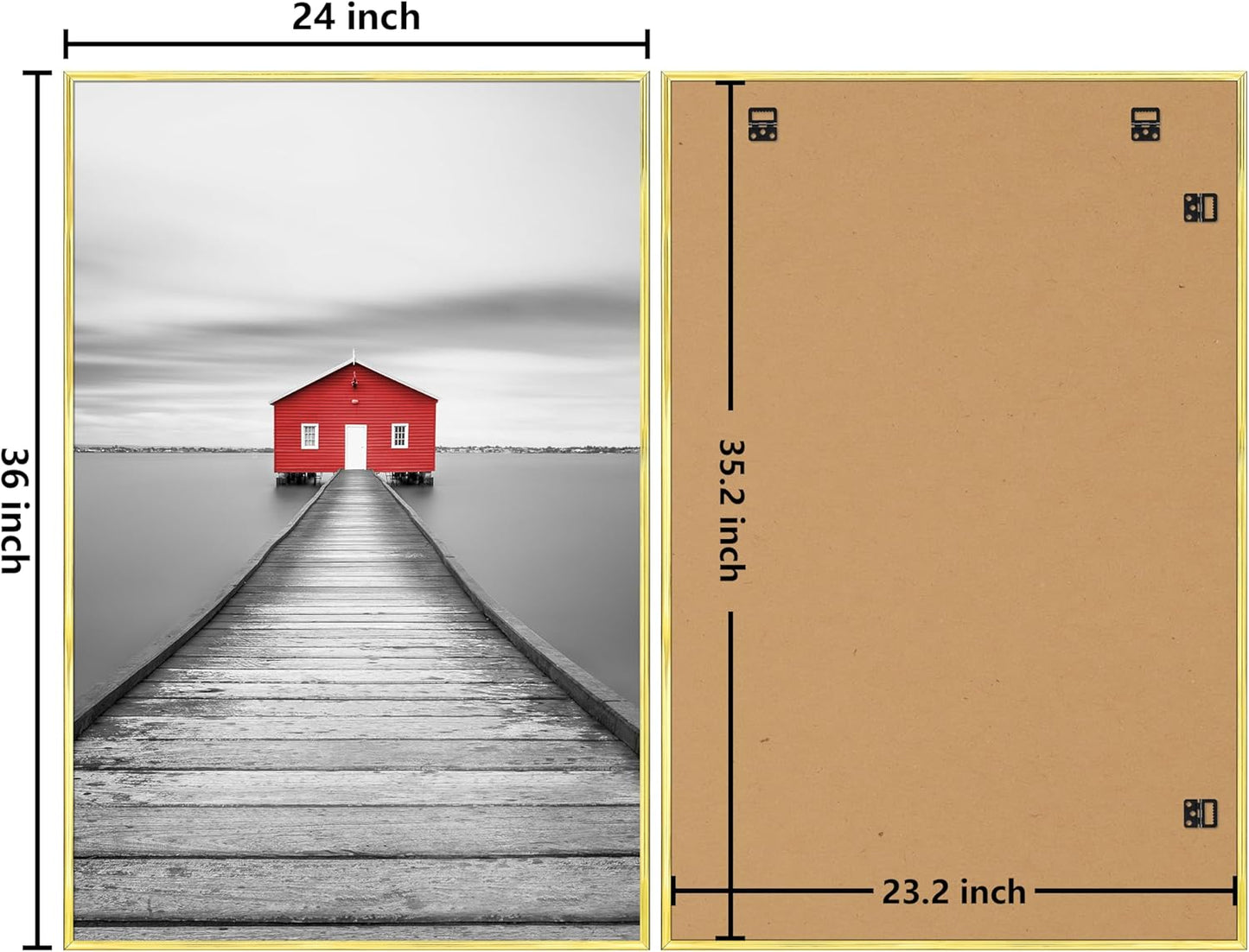 ELSKER&HOME 22.375 x 34 Poster Frame 3 Pack, Black Picture Frame for Horizontal or Vertical Wall Mounting, Sturdy and Scratch-proof