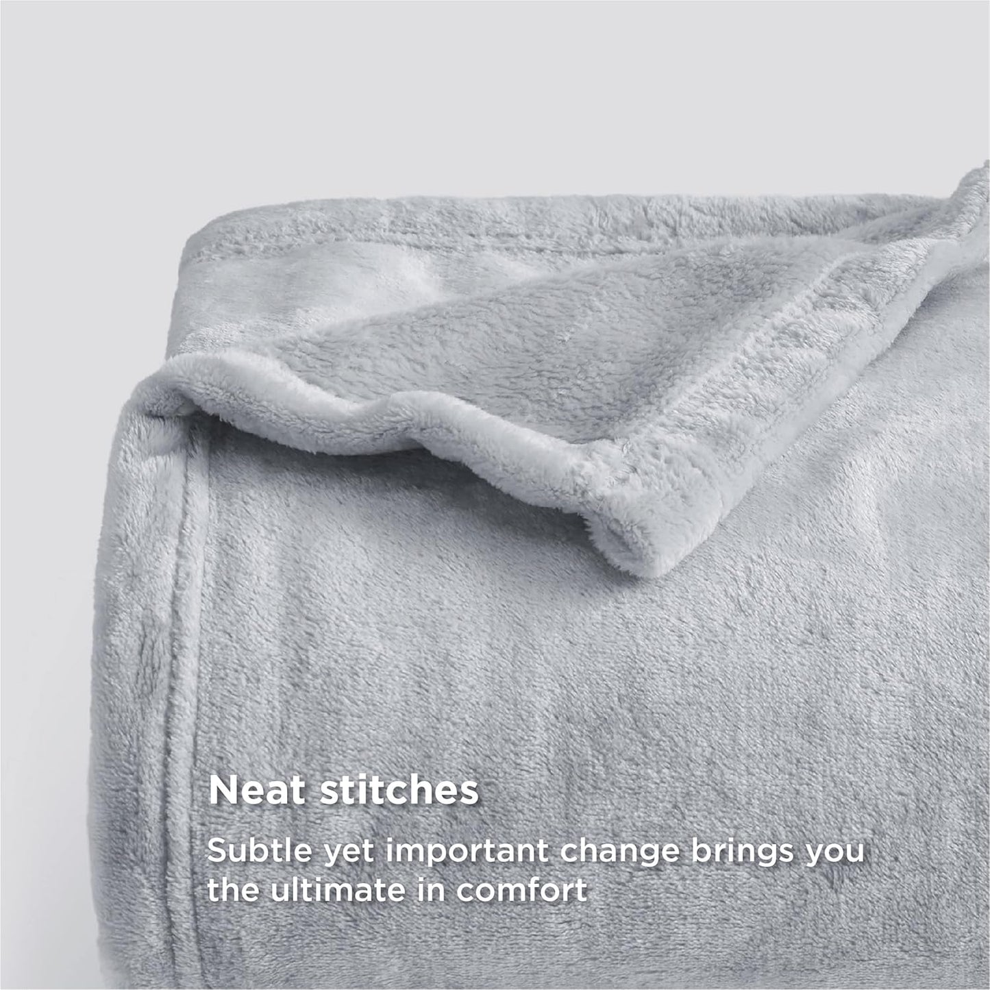 Bedsure GentleSoft Fleece Throw Blanket for Couch Grey - Lightweight Plush Fuzzy Cozy Soft Blankets and Throws for Sofa, Couch, Travel, Camping, 50x60 inches - Colors B