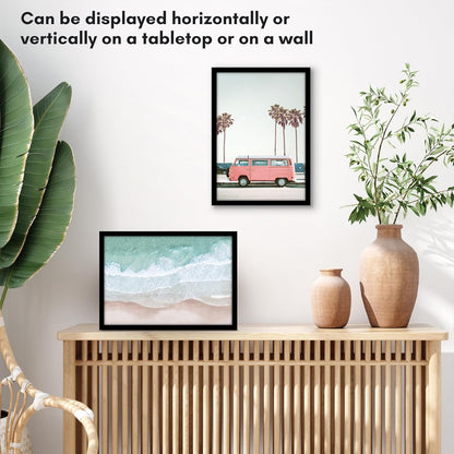 Americanflat 24x36 Poster Frame with Polished Plexiglass - Streamline Collection - Thin Border Picture Frame for Wall Display - Hanging Hardware Included - Black - Colors D