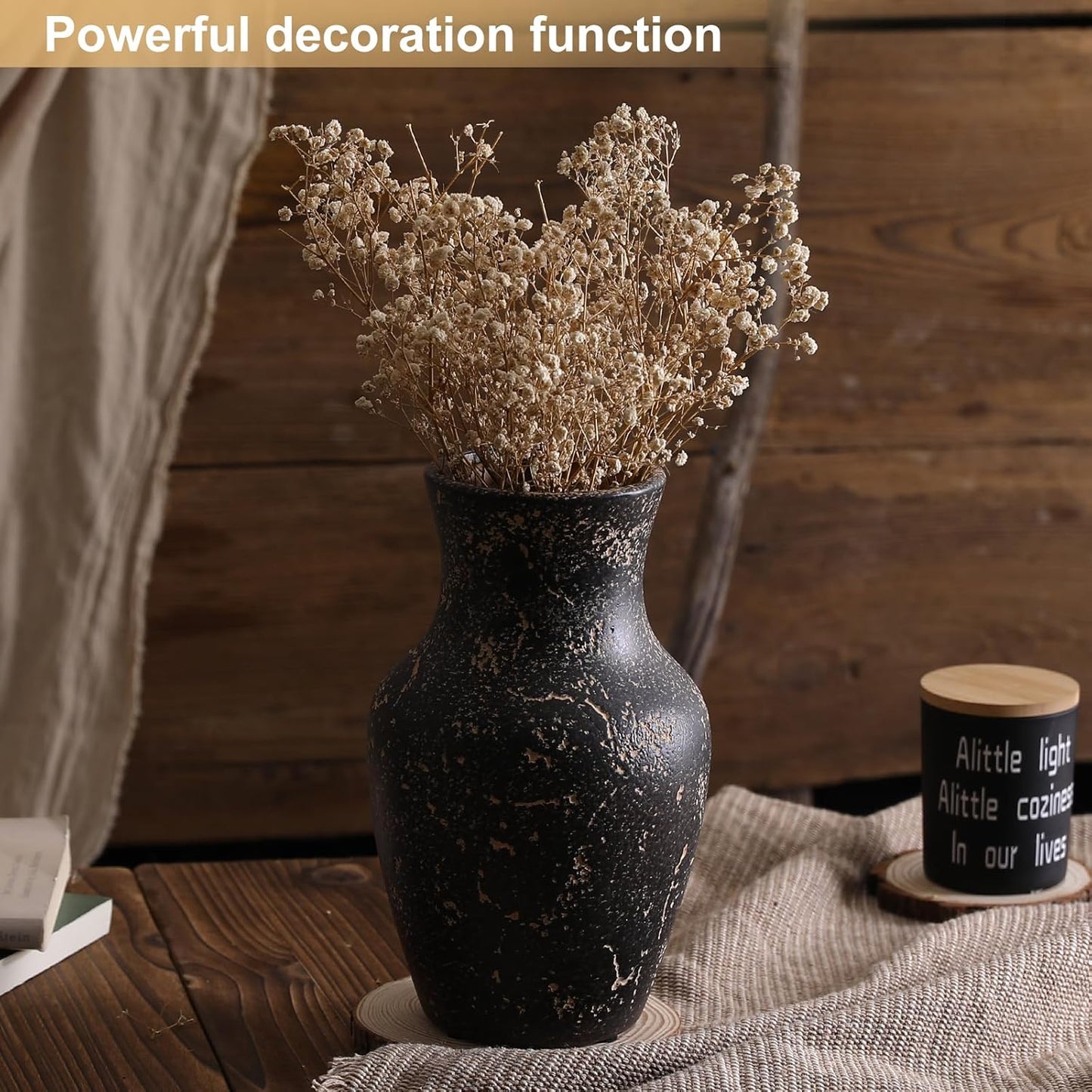 Rustic Vases for Home Decor. Ceramic Vase for Dining Table Decor. Terracotta Decorative Vase 6.1IN. ZSHLXM
