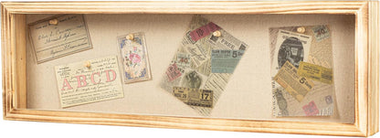 Freezing point Shadow Box Frame 8x8 Shadow Boxes Display Case with Linen Back Memorabilia Awards Medals Bouquet Photos Picture Badge Wedding Memory Box for Keepsakes Carbonized Small Pin Board