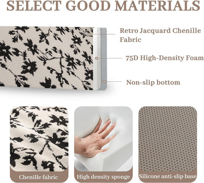 Custom Size Bench Cushion, Custom Bench Cushions for Indoor Furniture, 75D Foam Furniture Window Seat Cushion, Breakfast Nook, Mudroom, Banquette Bench Cushion, Non-Slip Bottom, Pipe Design