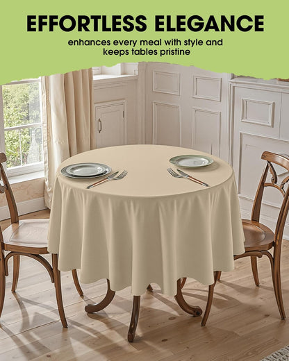 Pureegg Rectangle Linen Tablecloth Waterproof & Stain Resistant, Wrinkle-Free Table Cloth Adds Elegance and Protection, Ideal for Dining, Party, Wedding and Outdoor, 52 x 70 Inch, Sage Green