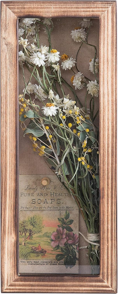 Freezing point Shadow Box Frame 8x8 Shadow Boxes Display Case with Linen Back Memorabilia Awards Medals Bouquet Photos Picture Badge Wedding Memory Box for Keepsakes Carbonized Small Pin Board