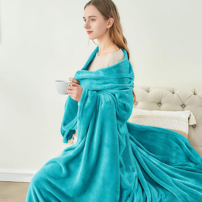 BEDELITE Fleece Blanket Black Throw Blankets for Couch & Bed, Luxury Plush Cozy Fuzzy Blanket 50x60 inches, Super Soft Warm Lightweight Throw Blanket for Travel Camping - Colors A