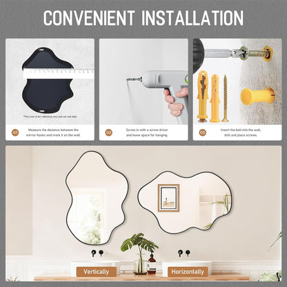 White Round Mirror 30 Inch, Circle Wall Mirrors for Bathroom, Bedroom Living Room or Entryway