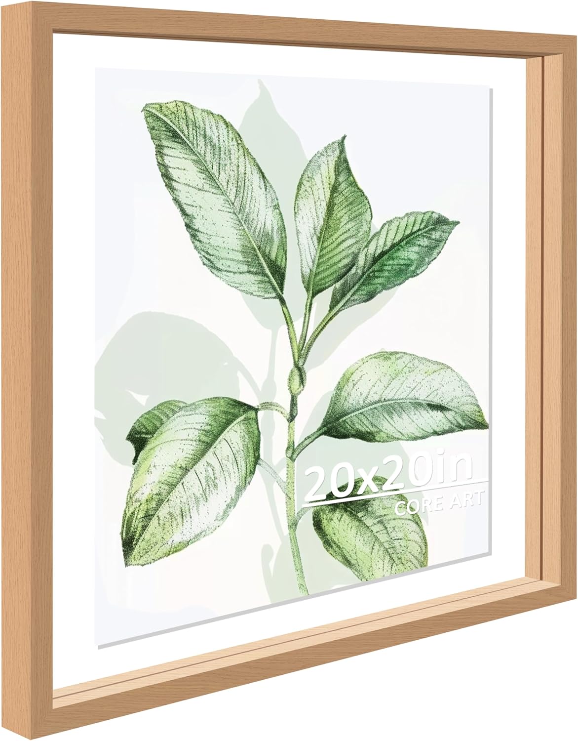 CORE ART 8x10 Floating Picture Frame,Double Plexglass Floating Frame for 5x7,4x6 Pictures,Wall or Tabletop Display,Black