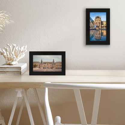 Americanflat 12x18 Poster Frame with Shatter-Resistant Glass - Signature Collection - Gallery-Style Frames Made of Engineered Wood - Photo Frame for Wall Display - Black - Colors A