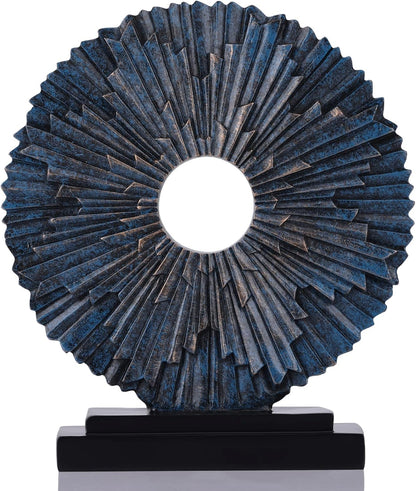 DOVDOV Gold Home Decor Sculpture, Unique Round line Statue, Modern Home Decor, Decorative Panel Statue Gold Decoration for Living Room TV Stand, Office, Bedroom, Dining Table Centerpiece.