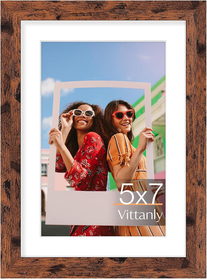 Vittanly 11x14 Picture Frame, Display Pictures 8x10 with Mat or 11x14 without Mat, Photo Frame for Wall Mounting, Black, 1 Pack - Colors A