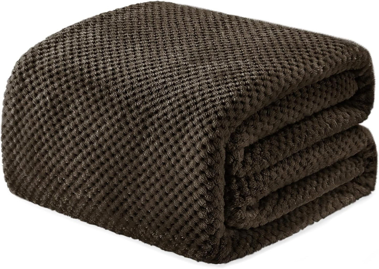 Exclusivo Mezcla Fleece Throw Blanket Extra Large, Super Soft and Warm Blankets for Couch, Sofa and Bed Waffle Textured, Cozy, Fuzzy and Lightweight (Slate Blue, 50x70 Inches)