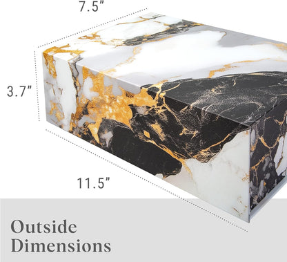 Luxury Keepsake Gift Box | Gold Floral Decorative Boxes with Magnetic Lids for Presents, Wedding Memory Box, and Bridal Gifts. 11.5" x 7.5" x 3.5"