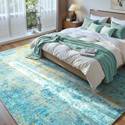 Ompaa 2x6 Rug Runners for Hallways Kitchen Runner Rug Non Slip Washable Grey Long Runner Rugs with Rubber Backing Soft Abstract Carpet Runner for Hallways, Kitchen, Bedroom, Bathroom, Entryway - Colors A