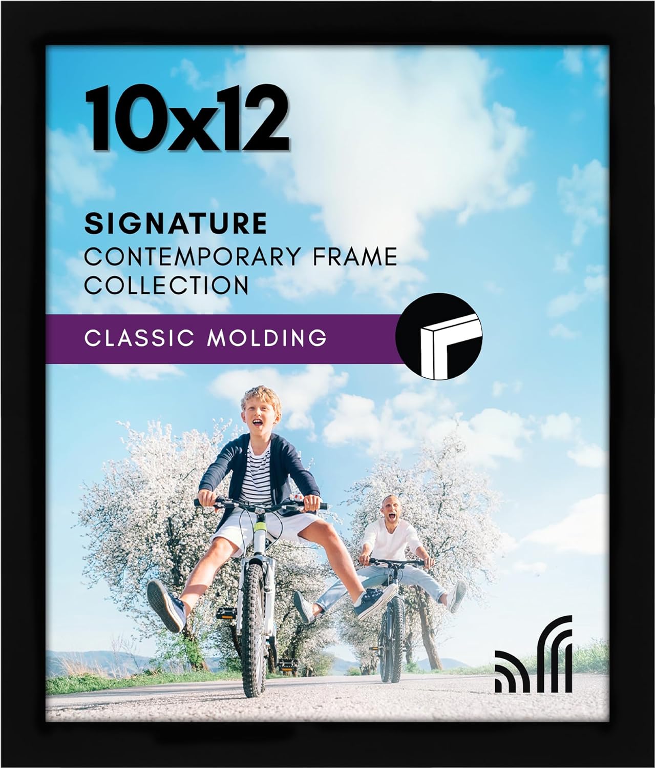 Americanflat 12x18 Poster Frame with Shatter-Resistant Glass - Signature Collection - Gallery-Style Frames Made of Engineered Wood - Photo Frame for Wall Display - Black - Colors C