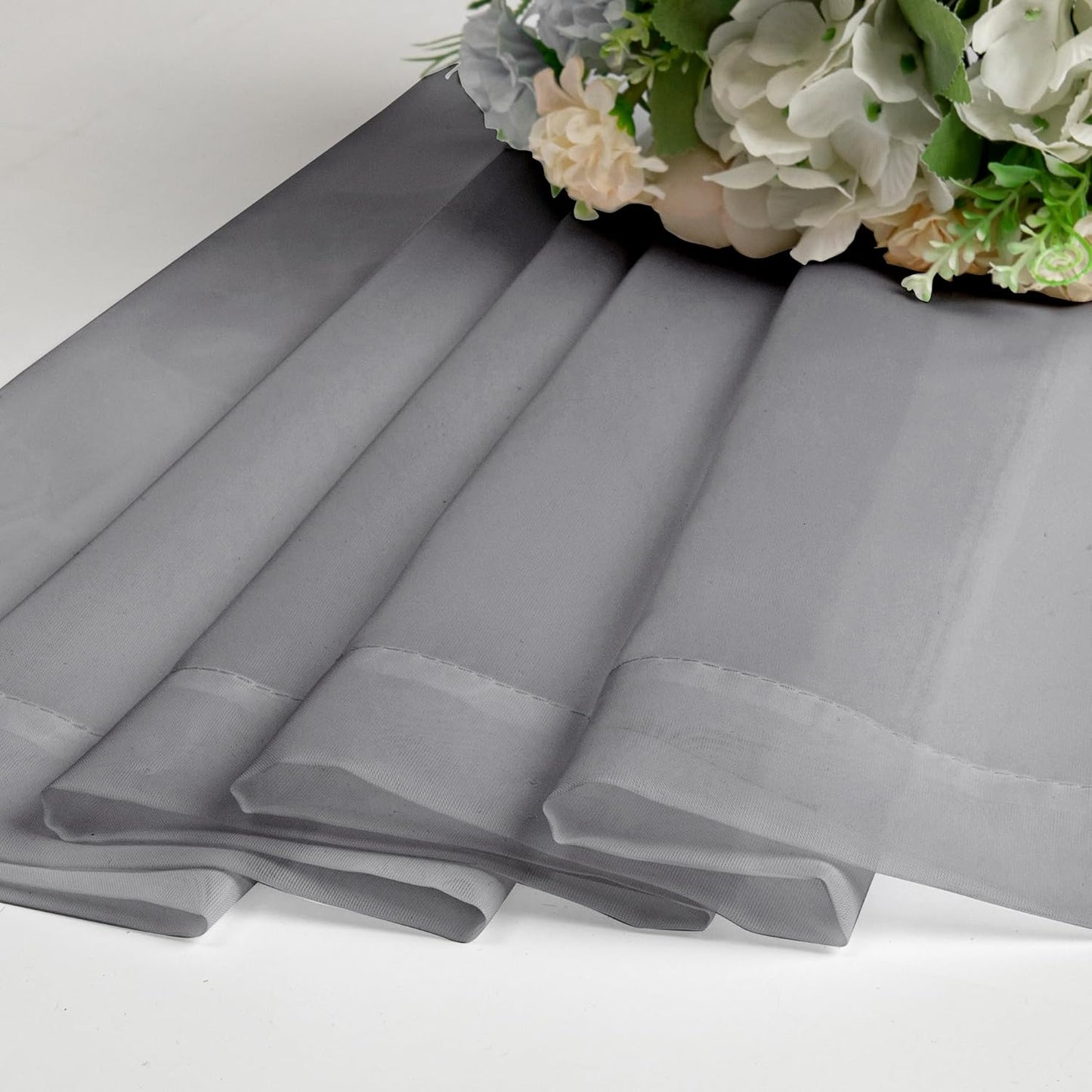 OWENIE Sheer Curtains 84 inches Long 2 Panels Set for Living Room/Bedroom, Rod Pocket Voile Sheer Panel Drapes, White, 2pcs, Each 42" W x 84" L - Colors A
