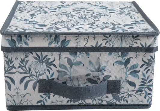Laura Ashley Medium Storage Box | Dimensions: 11"x 12"x 6 | Foldable | Closet Organization | Storage | Parterre