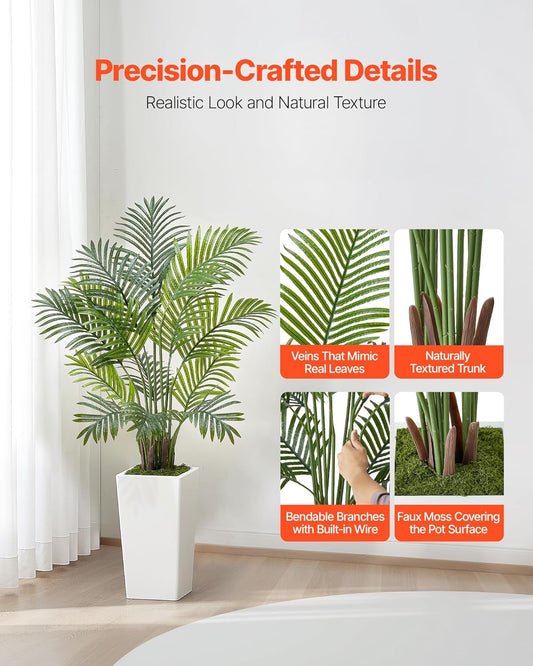VEVOR Artificial Bird of Paradise Tree, 5 FT Tall Faux Plant, PE Material & Anti-Tip Tilt Protection Low-Maintenance Plant, Lifelike Green Fake Tree for Home Office Warehouse Decor Indoor Outdoor