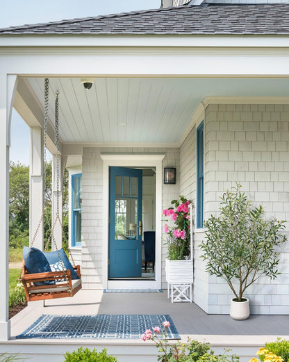 Artificial Olive Tree 6FT - Tall Faux Olive Trees Indoor with Planter&Cotton Basket, Large Fake Olive Plants Realistic Branches Natural Wood Trunk and Fruits for Home House Office Decor