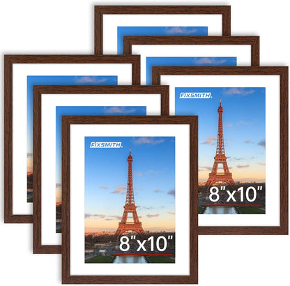 FIXSMITH 10 Pack Picture Frames Collage Wall Decor for Mounting or Tabletop Display, Gallery Wall Frame Set with Two 8x10 Black Frames, Four 5x7 Frames and Four 4x6 Frames, Multi-Pack Photo Frame Set