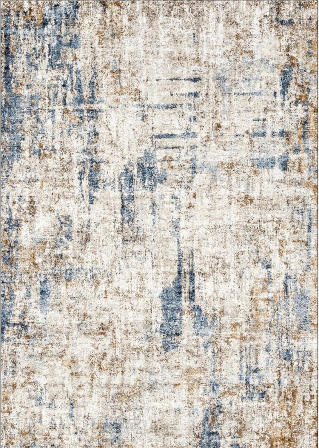 2x3 Washable Non-Slip Area Rug - Soft Low Pile Throw Rug for Kitchen Entryway Bedroom - Modern Indoor Door Mat with Rubber Backing (Beige Grey) - Colors B