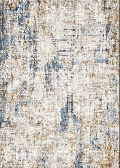2x3 Washable Non-Slip Area Rug - Soft Low Pile Throw Rug for Kitchen Entryway Bedroom - Modern Indoor Door Mat with Rubber Backing (Beige Grey) - Colors B