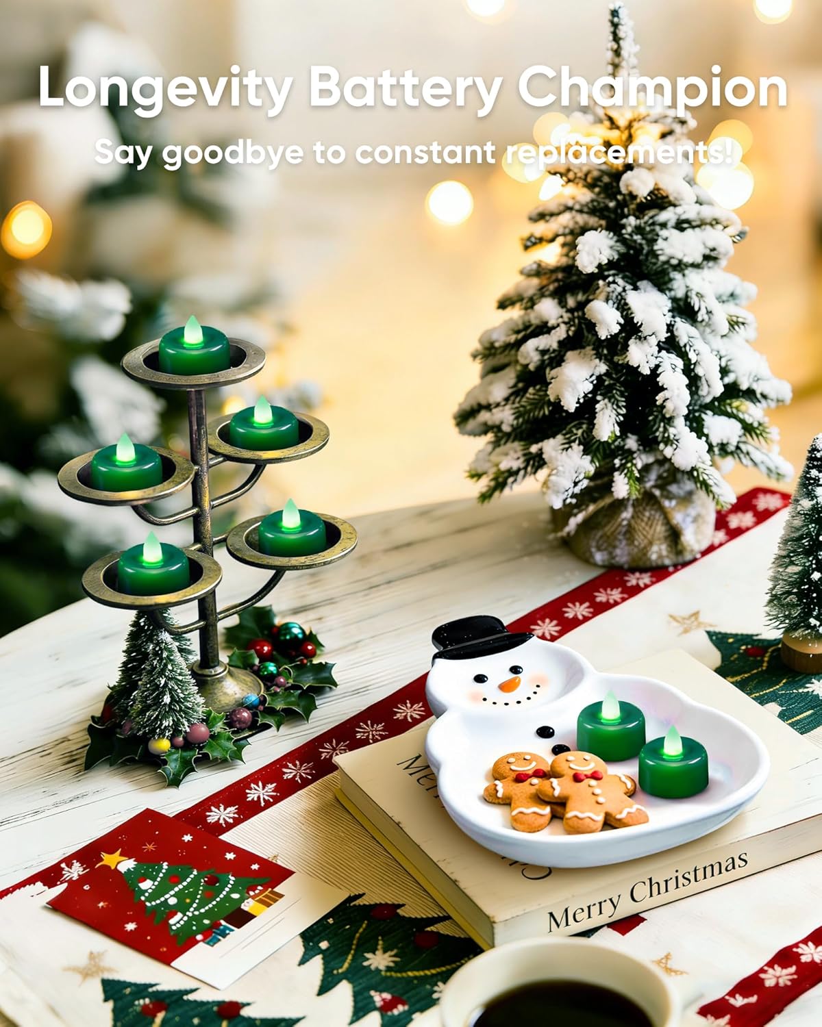 Amagic 12/24/50/100/150Pack Flameless LED Tea Lights Candles Battery Operated, Electric Fake Tealight Candles for Votive, Halloween, Christmas, Home Decor, Wedding, Table Decor (12Pack)