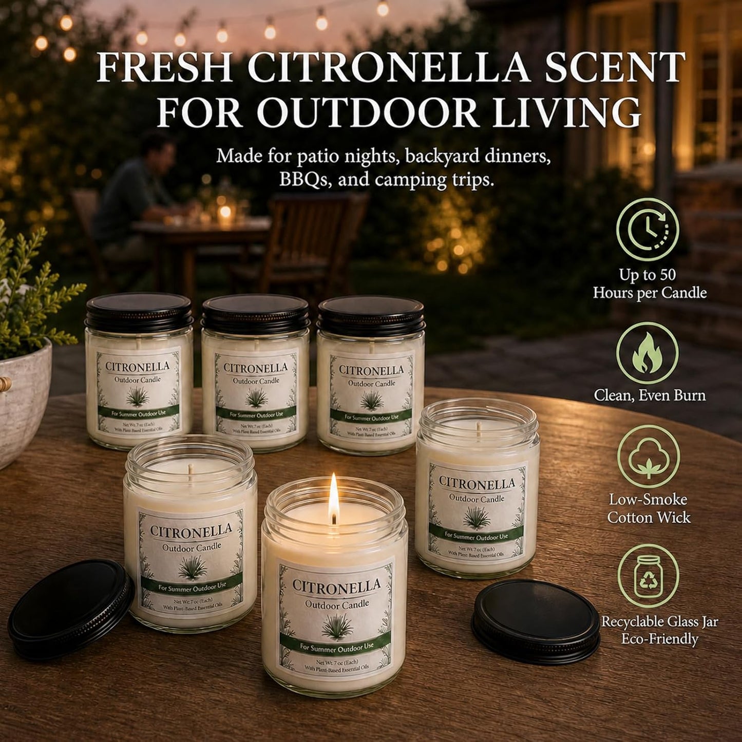 6 Pack Scented Candles Gift Set, Long Lasting Aromatherapy Candles for Home, 37.8 oz 300 Hour Burn, Lavender Jasmine Vanilla Sage Sandalwood Rose Eucalyptus Mint, Gifts for Women