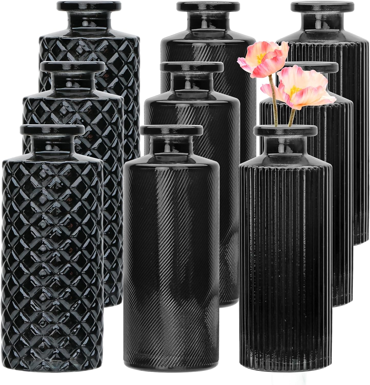 Glass Bud Vase Set of 32 pcs,Bud Vases in Bulk,Small Vases for Centerpieces, Mini Flower Vase Bulk for Rustic Wedding Home Table Decorations