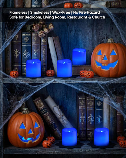 Homemory 24Pack Flickering Flameless Votive Candles,200+Hour Electric Fake Candles,Battery Operated LED Tealight for Wedding,Outdoor,Table,Halloween,Christmas Decor(Warm White,Battery Included)