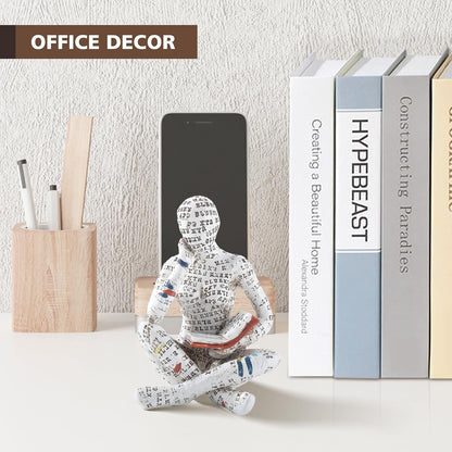 GRAPMKTG Home Decor Pulp Reading Women Thinker Statue Aesthetic Sculpture Room Decor Modern Abstract Decoration on Shelf Table Desk for Living Room Office Bedroom A